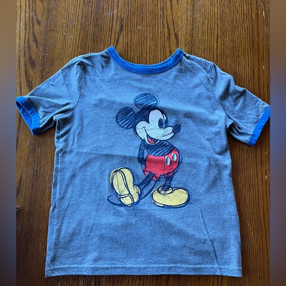 Disney Mickey Mouse Gray and Blue Kids T-Shirt